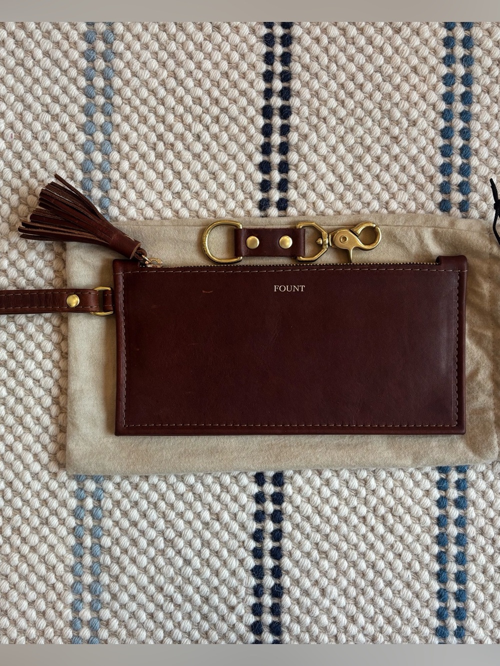 FOUNT Finley Clutch in Hazelnut
